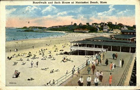 Boardwalk and Bath House at Nantasket Beach Massachusetts