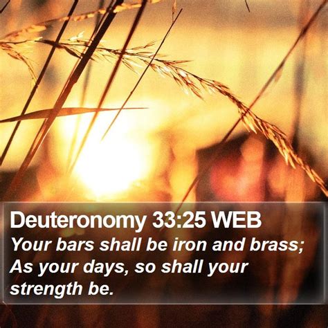 Deuteronomy Web Your Bars Shall Be Iron And Brass As Your Days