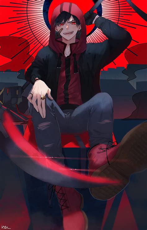 Guy Smile Anime Art Red Hd Phone Wallpaper Peakpx