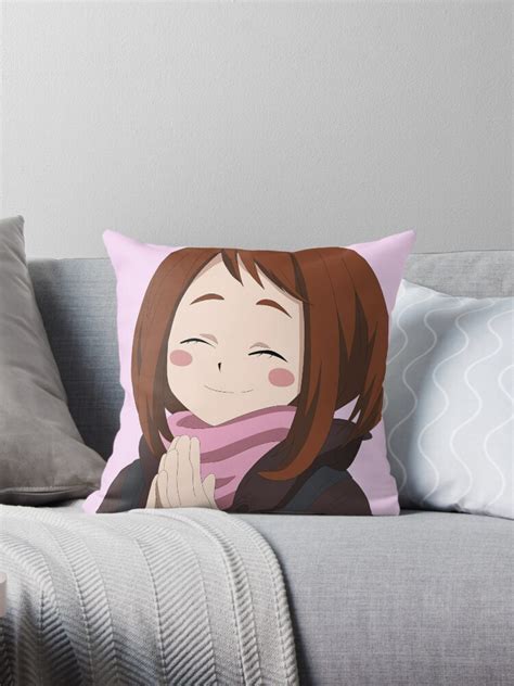 Ochako Uraraka Throw Pillow By Unmei Redbubble