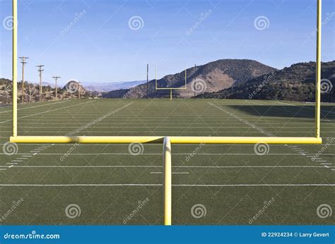 View of a High School Football Field Stock Photo - Image of goal, play ...