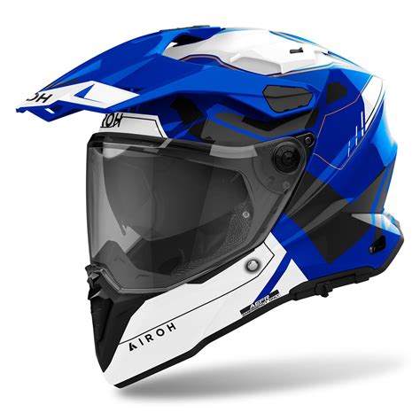 Airoh Commander Reveal Azul Gloss Capacete Integral Andar De Moto