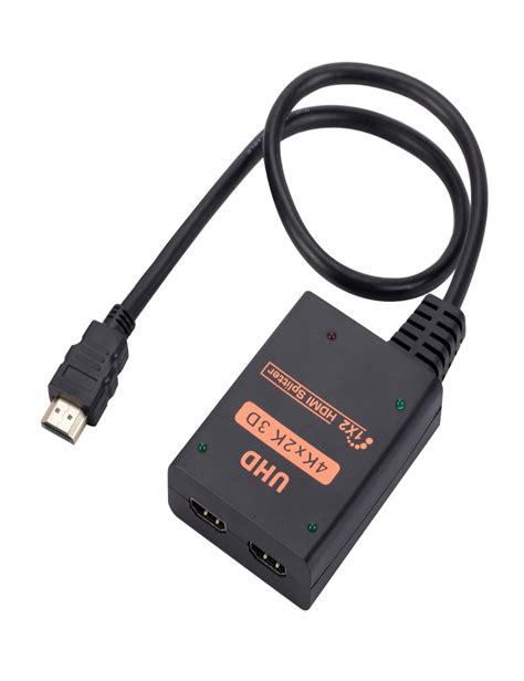 Divisor De V Deo Hdmi K Hd De A Salidas Con Cable