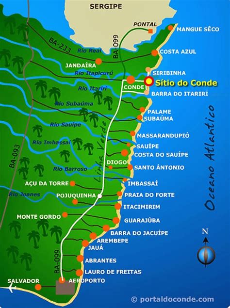 Mapa Das Praias Da Bahia Brasil Praia Do Forte Bahia Di Rio De Viagem