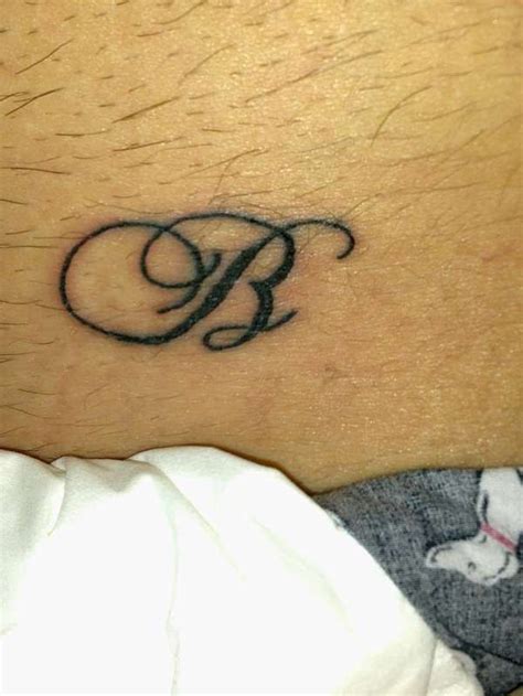 Cursive Letter B Tattoo