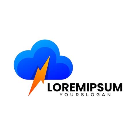 Premium Vector Blue Gradient Storm Logo Design