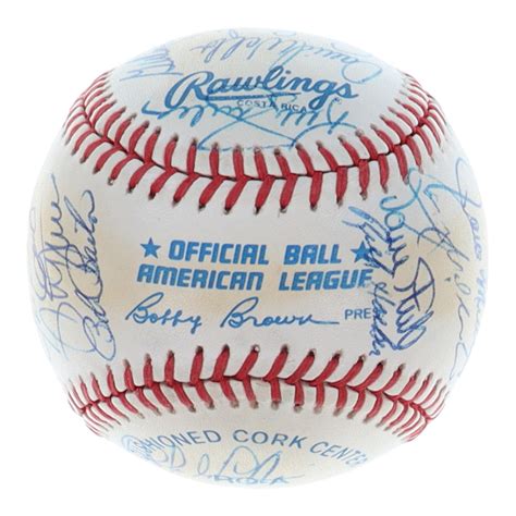 1992 Blue Jays 1992 World Series Champion Oal Baseball Team Signed By 29 With Dave Winfield