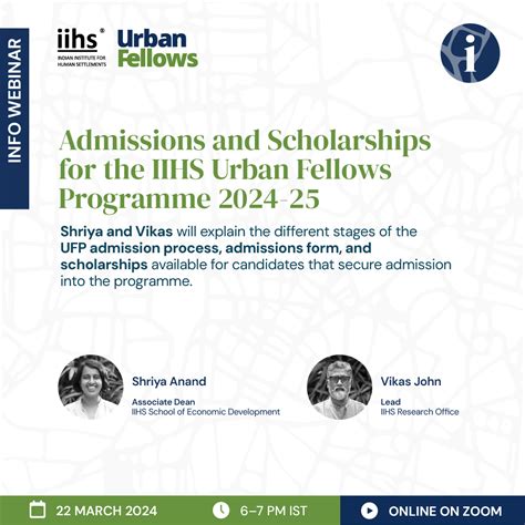 The IIHS Urban Fellows Programme Webinars