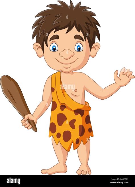 Cartoon caveman holding a club Stock Vector Image & Art - Alamy