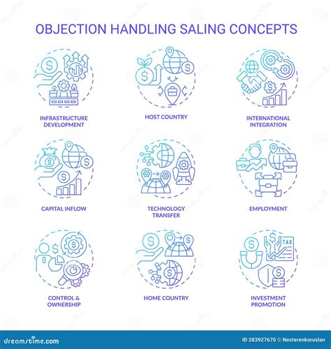 Objection Handling Methods Circle Infographic Template Vector