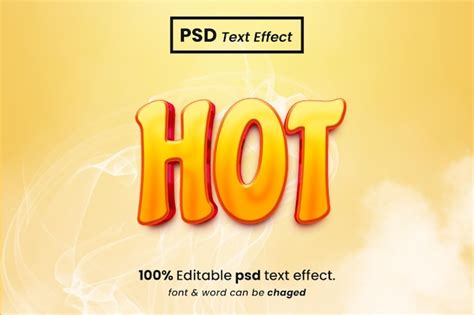 Premium PSD Hot 3D Editable Text Effect