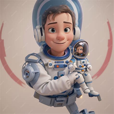 Premium Photo Cute Astronaut And Cute Alien Playing Together Cartoon