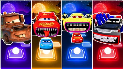 Cars Mater Mcqueen Red Eater Mcqueen Yellow Eater Police Car