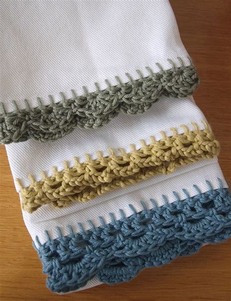 Crochet edge tea towels – Artofit