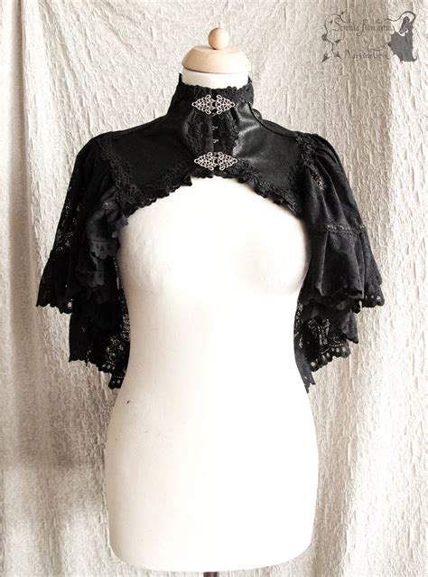 Capelet Gothic Victorian Black Shrug Steampunk Vespertilio Etsy