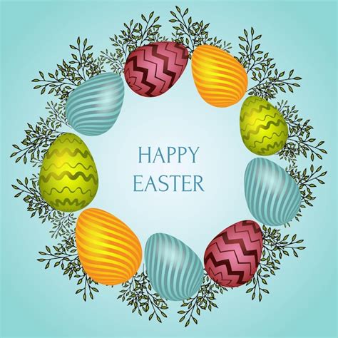 Premium Vector Colorful Vector Christ Is Risen Eggs Celebration