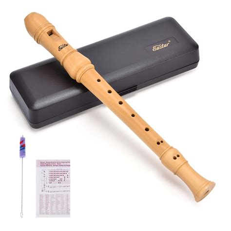 Eastar ERS-31BM Baroque Maple Wood Soprano Recorder Set C Key 3 Piece ...