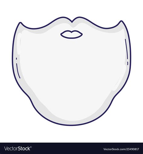 Santa Beard Cartoon Royalty Free Vector Image Vectorstock