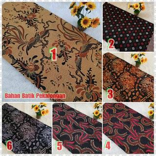 Jual Bahan Kain Batik Pekalongan Bahan Katun Prima Halus Warna Coklat