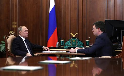 Meeting with Energy Minister Alexander Novak • President of Russia