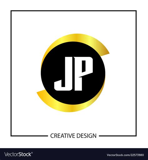 Initial Letter Jp Logo Template Design Royalty Free Vector