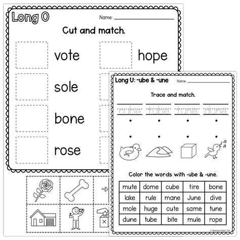 Cvce Word Families Bundle Practice And Review Long Vowels Long Vowel Cvce Worksheets For