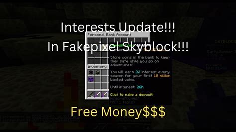 New Interests Update In Fakepixel Skyblock Make Easy Passive Money