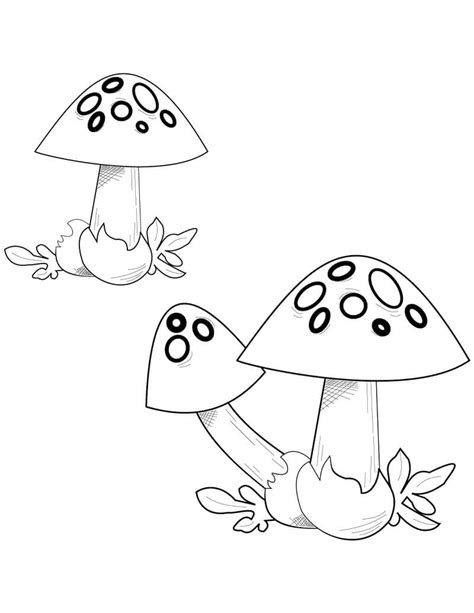 Printable Coloring Pages Mushrooms