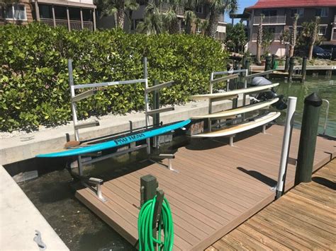 8 X 20 Paddleboard Dock Amberwood Decking Racks 2 Paddleboards Accudock