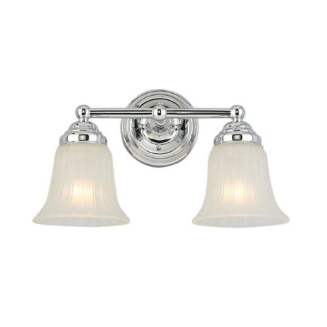 Hampton Bay Light Chrome Vanity Light With Frosted Glass Shade