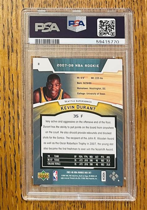 Upper Deck Kevin Durant Rookie Box Set Rc Rookie Psa Mint Ebay