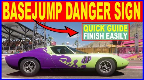 Forza Horizon 5 BaseJump Danger Sign How To Complete Guide YouTube