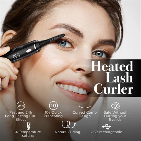 Heated Eyelash Curler Electric Eyelash Curlers Usb Rechargeable Heated