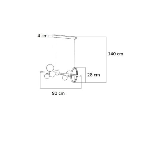 Berella Light Flami G9 LED lampa wisząca 8 punktowa czarna BL5435