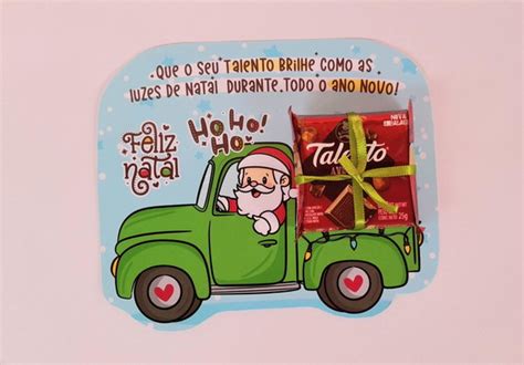 Caixa Cartao Chocolate Talento Natal Digital Produtos Elo