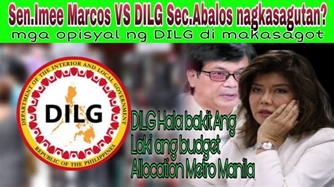 Sen Imee Marcos Vs DILG Sec Benhur Abalos Nagkasagutan Opisyal Ng