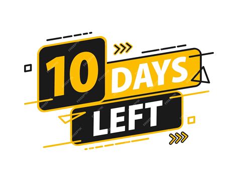 Premium Vector 10 Days Left Countdown Discounts And Sale Time 10 Days