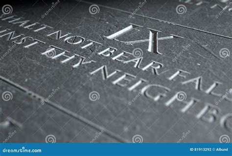 The Ninth Commandment Stock Illustration Illustration Of Religion