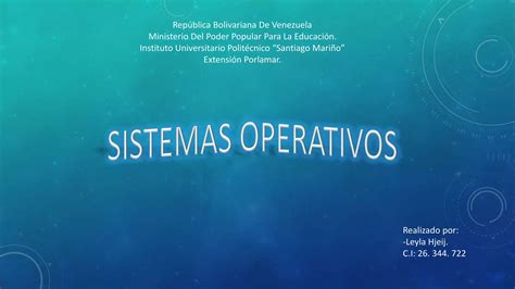 Sistemas Operativos Ppt Descarga Gratuita