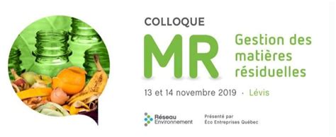 Colloque sur la gestion des matières résiduelles 2019 Lévis