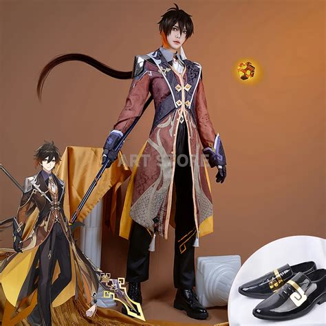 Game Genshin Impact Zhongli Cosplay Costumes Anime Clothes Halloween