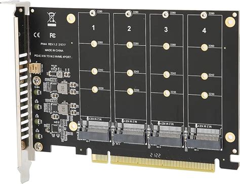 DWMD M 2 NVME SSD Zu PCIE X16 Adapterkarte High Speed 4 X 32 Gbit S