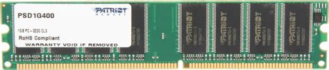 Patriot 1GB DDR 400 (PC 3200) Desktop Memory Model PSD1G400 - Newegg.com