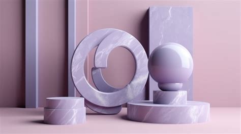 D Rendering Of Abstracts Set On A Pink Background D Minimal Shapes