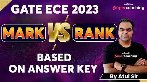 Gate Ece Mark Vs Rank Expected Cut Off And Marks Vs Rank