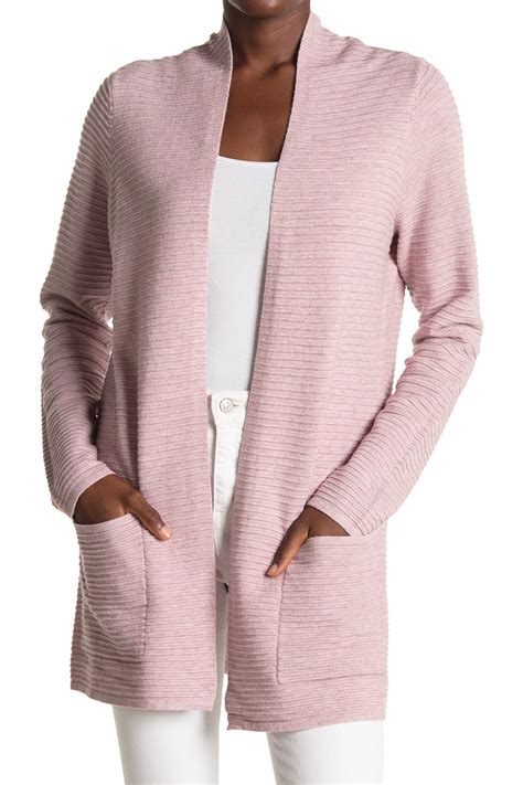 Devotion By Cyrus Ottoman Ribbed Open Cardigan In Orchid Modesens