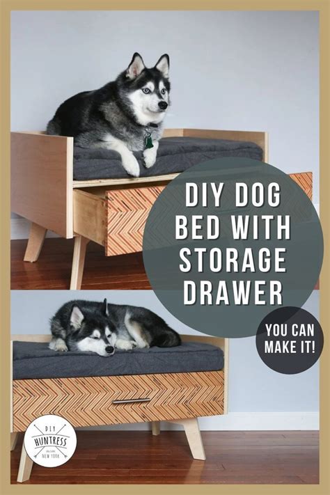 Diy Dog Bed With Storage Drawer Diy Huntress Diy Dog Bed Diy Pet