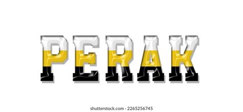 Perak Malaysia Flag Text Font Symbol Stock Vector (Royalty Free ...