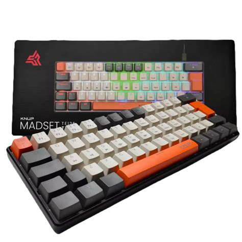 Knup Teclado Gamer Fio USB TE125 Madset 60 Retro Iluminado RGB