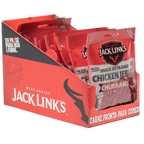 Chicken Jerky Caixa Com 16 Unidades De 30g Jack Links Meu Mundo Fit